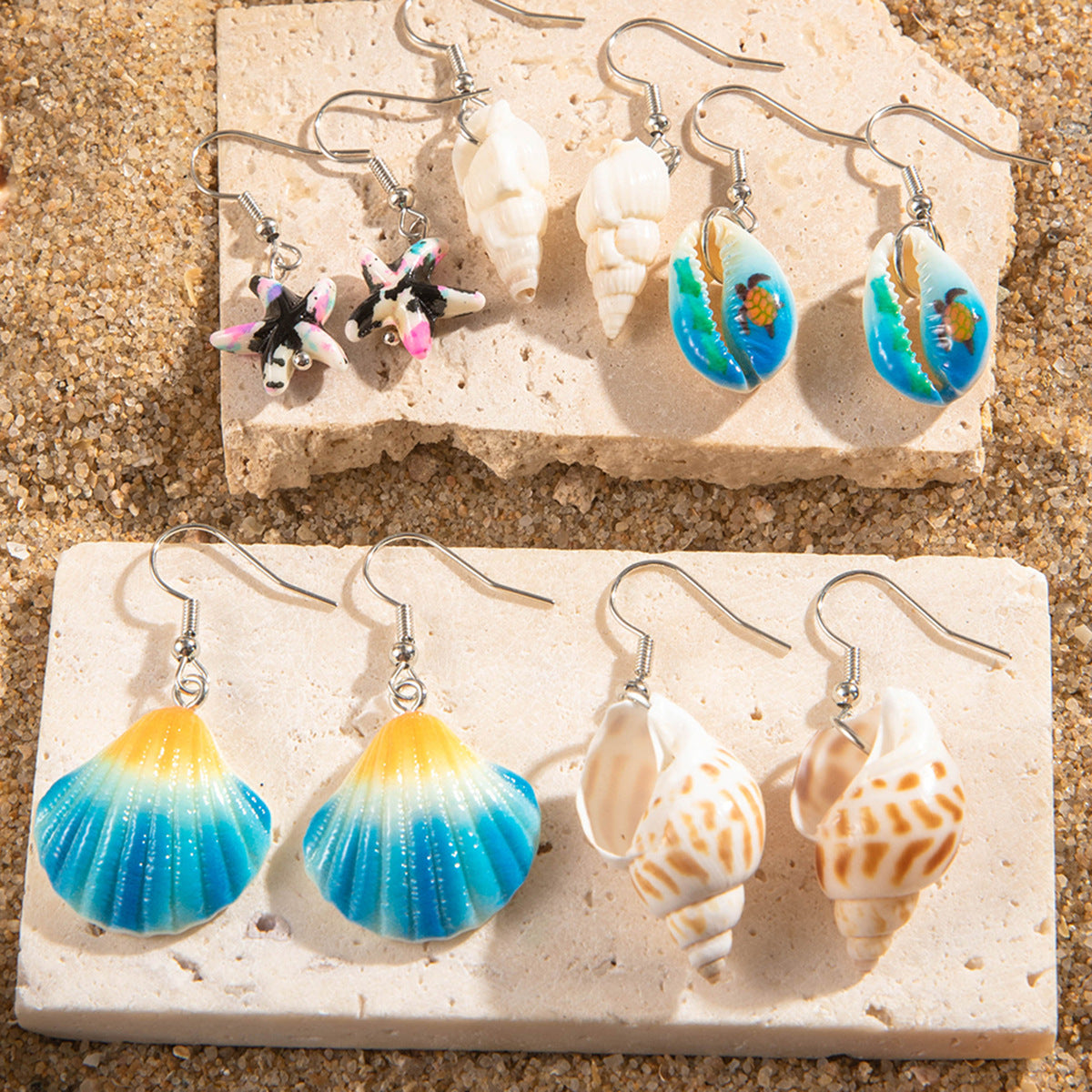 Wholesale 5pcs/pack Bohemian beach style earring set